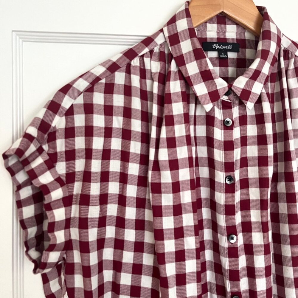 Madewell Women's Gingham Button-Up Top
